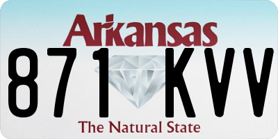 AR license plate 871KVV