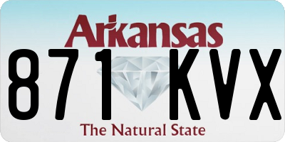 AR license plate 871KVX