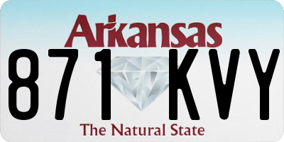 AR license plate 871KVY