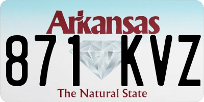 AR license plate 871KVZ