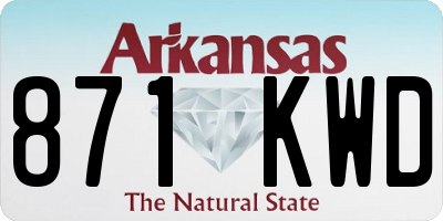 AR license plate 871KWD