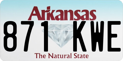 AR license plate 871KWE