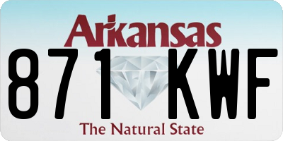 AR license plate 871KWF
