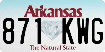 AR license plate 871KWG