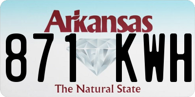 AR license plate 871KWH
