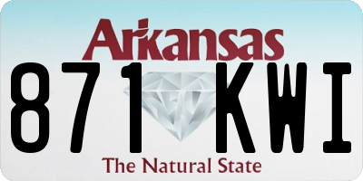 AR license plate 871KWI
