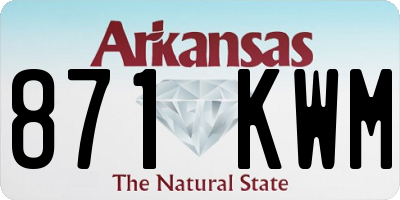 AR license plate 871KWM