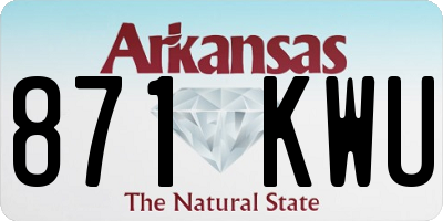 AR license plate 871KWU