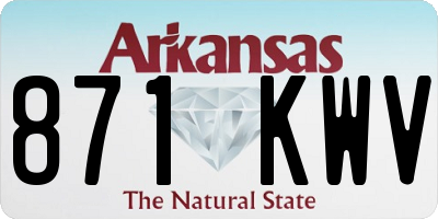 AR license plate 871KWV