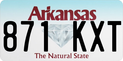 AR license plate 871KXT