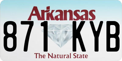 AR license plate 871KYB
