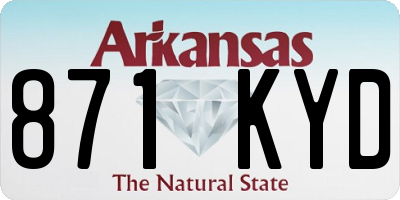 AR license plate 871KYD