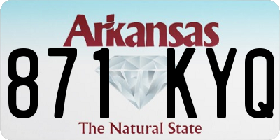 AR license plate 871KYQ