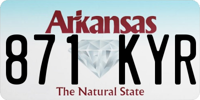 AR license plate 871KYR
