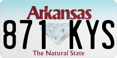 AR license plate 871KYS