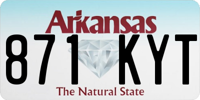 AR license plate 871KYT