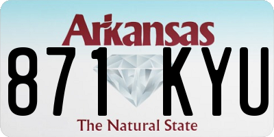 AR license plate 871KYU