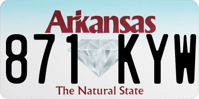AR license plate 871KYW