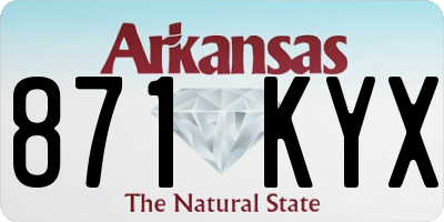AR license plate 871KYX