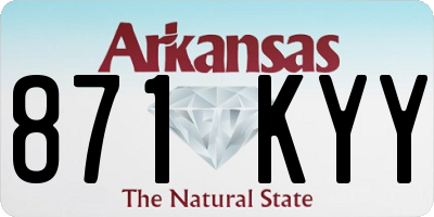 AR license plate 871KYY