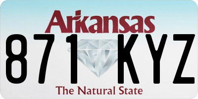 AR license plate 871KYZ