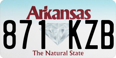 AR license plate 871KZB