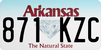 AR license plate 871KZC