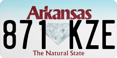 AR license plate 871KZE