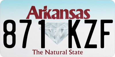 AR license plate 871KZF