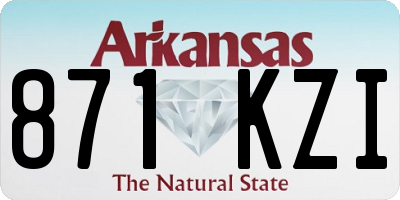 AR license plate 871KZI