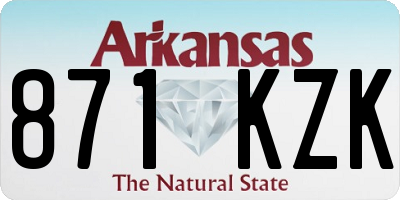 AR license plate 871KZK