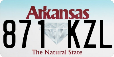 AR license plate 871KZL