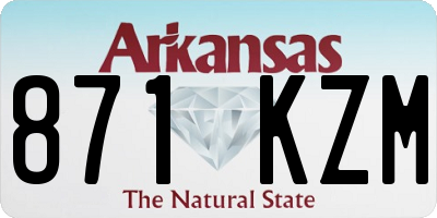 AR license plate 871KZM