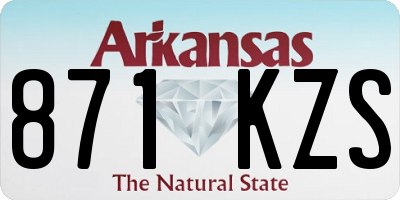 AR license plate 871KZS
