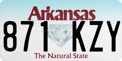 AR license plate 871KZY