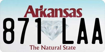 AR license plate 871LAA