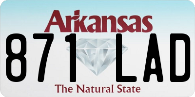 AR license plate 871LAD