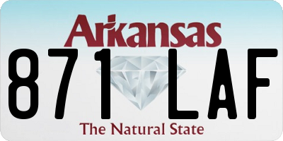 AR license plate 871LAF