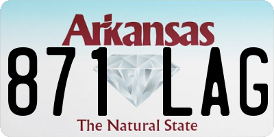 AR license plate 871LAG