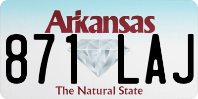 AR license plate 871LAJ