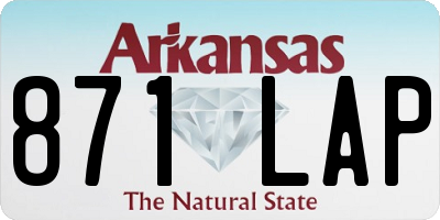 AR license plate 871LAP