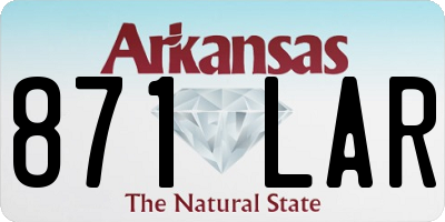 AR license plate 871LAR