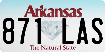 AR license plate 871LAS