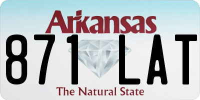 AR license plate 871LAT