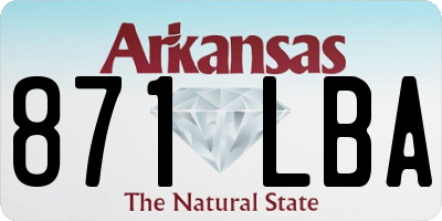 AR license plate 871LBA
