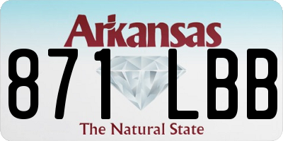 AR license plate 871LBB