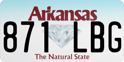 AR license plate 871LBG