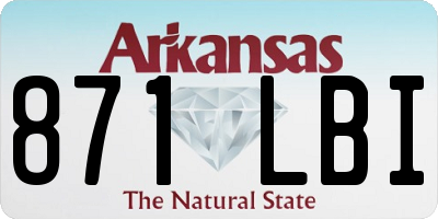 AR license plate 871LBI