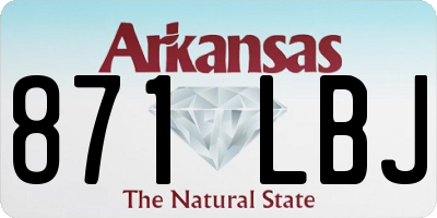 AR license plate 871LBJ