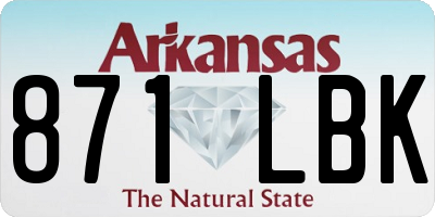 AR license plate 871LBK